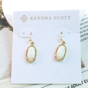 Kendra Scott Lee Gold Ivory Pearl Drop Earrings